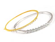 Gold Bangles >  Gold CZ Bangles > 