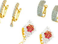 Gold Earrings >  Gold Clipon Earrings > 