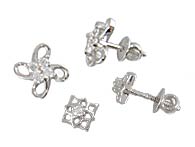 Gold Earrings >  White Gold Earrings > 