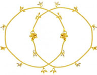 Misc Gold Jewelry >  Gold Anklets (Payals) > 