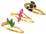 Gold Rings >  Gemstone Rings > 
