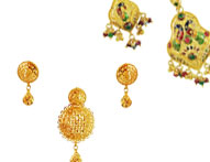 Pendant Earring Sets >  Gold Pendant Sets > 