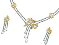Diamond Jewelry >  Diamond Necklace Sets > 