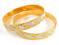 Gold Bangles >  Multi Tone Bangles > 