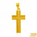22Kt Gold Fancy Cross Pendant - Click here to buy online - 643 only..