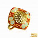 22Kt Gold Meenakari Ring - Click here to buy online - 1,304 only..