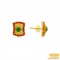 Click here to View - 22Kt Gold Colored Stone Earrings 