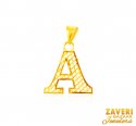 Click here to View - 22Kt Gold Initial Pendant (A) 