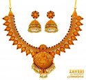 22 kt Traditional Temple Set - Click here to buy online - 14,025 only..