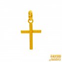 22Kt Gold Cross Pendant - Click here to buy online - 312 only..