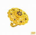 22Kt Gold Meenakari Ring - Click here to buy online - 2,033 only..