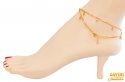 Click here to View - 22Kt Gold Multi Tone Anklets (2 PC) 