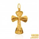 22K Gold Cross Pendant - Click here to buy online - 1,016 only..