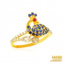 Click here to View - 22Kt Gold CZ and Colored Stone Ring 