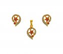 22k Gold Exclusive Pendant Set - Click here to buy online - 1,418 only..