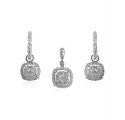 18kt White Gold Pendant Set  - Click here to buy online - 4,190 only..