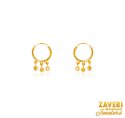 22K Gold Hoops Beads Earing - Click here to buy online - 481 only..