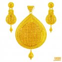 22karat Tear Drop Pendant Set - Click here to buy online - 10,603 only..