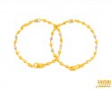 22Kt Gold TwoTone Baby Bracelet 2Pc - Click here to buy online - 963 only..