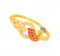 22 kt Gold Traditional Peacock Ring - Click here to buy online - 421 only..