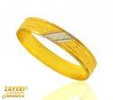 22 Kt Gold Two Tone Ring (Band) - Click here to buy online - 422 only..