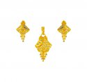 22kt Gold Two Tone  Pendant  Set - Click here to buy online - 1,882 only..