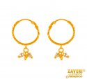 22 Karat Gold Two Tone Hoops  - Click here to buy online - 372 only..