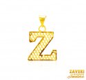 Click here to View - 22Kt Gold Initial Pendant (Z) 