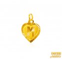Click here to View - 22Kt Gold Initial Pendant (M) 