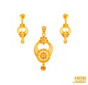 Click here to View - 22Kt Gold Pendant Set 