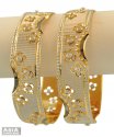 22K StonesTwoTone Bangles(1 pcs) - Click here to buy online - 8,763 only..
