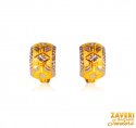 22kt Gold Two Tone Earrings - Click here to buy online - 1,083 only..