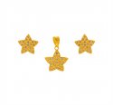 Click here to View - 22K Gold CZ Pendant Set  