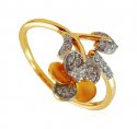 18K Gold Diamond Ladies Ring - Click here to buy online - 890 only..