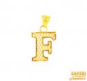 Click here to View - 22Kt Gold Initial Pendant (F) 