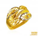 22Kt Gold Two Tone Ring - Click here to buy online - 825 only..