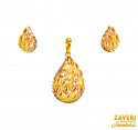 Click here to View - 22Kt Gold Multi Tone Pendant Set 