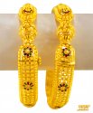 22K Gold meenakari Kada (2pc) - Click here to buy online - 12,173 only..