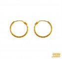 22 kt  Gold Hoop Earrings  - Click here to buy online - 481 only..