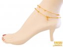 22Kt Gold Fancy  Anklets (2 PC) - Click here to buy online - 2,334 only..