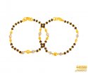 Click here to View - 22Kt Gold TwoTone Blk Bracelets 2Pc 