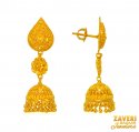 22 Kt Fancy Jhumki Earrings - Click here to buy online - 3,299 only..