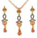 22K Gold Fancy Pendant Set - Click here to buy online - 3,895 only..