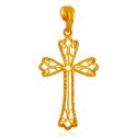 22 Karat Gold Cross Pendant - Click here to buy online - 483 only..