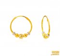 Click here to View - 22Kt Gold Two Tone Hoop Earrings 
