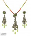 Diamond Polki Pendant Set - Click here to buy online - 3,600 only..
