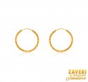 22K Gold Hoop Earrings  - Click here to buy online - 1,252 only..