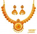 22 Kt Antique Temple Necklace - Click here to buy online - 13,821 only..
