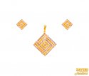22Kt Gold Two Tone Pendant Set - Click here to buy online - 1,519 only..