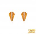 22Kt Gold CZ Clip On Earrings - Click here to buy online - 1,002 only..